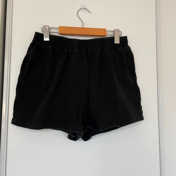 Women's Black Sweatshort - Picture 2 of 3